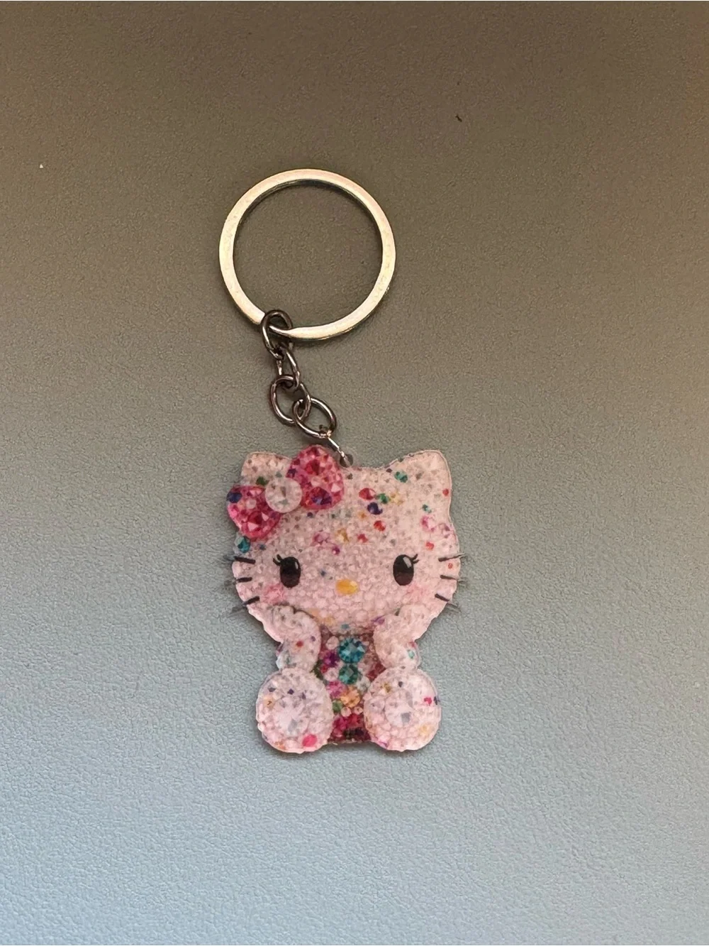 Sparkling Hello Kitty Character Keychain - Multicolor Kids Bag Charm